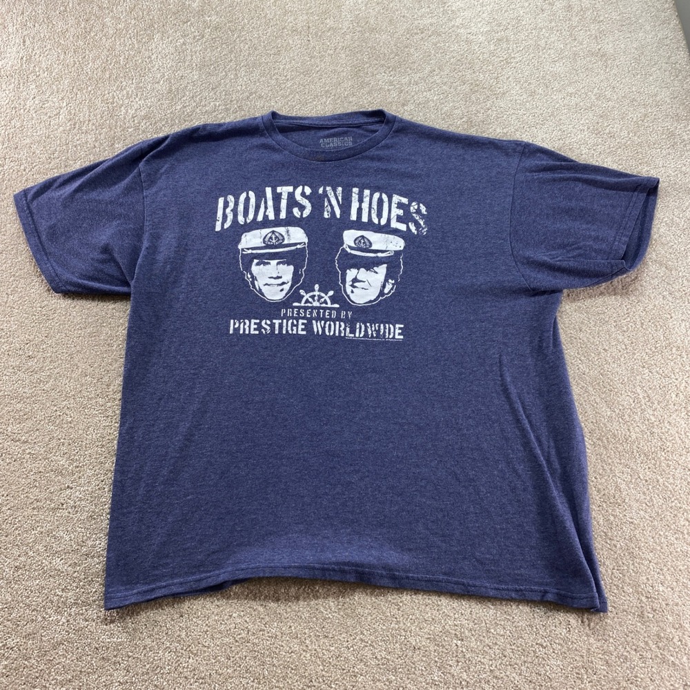 American Classics Step Brothers Shirt Mens XL Blue Boats N Hoes Graphic Tee
